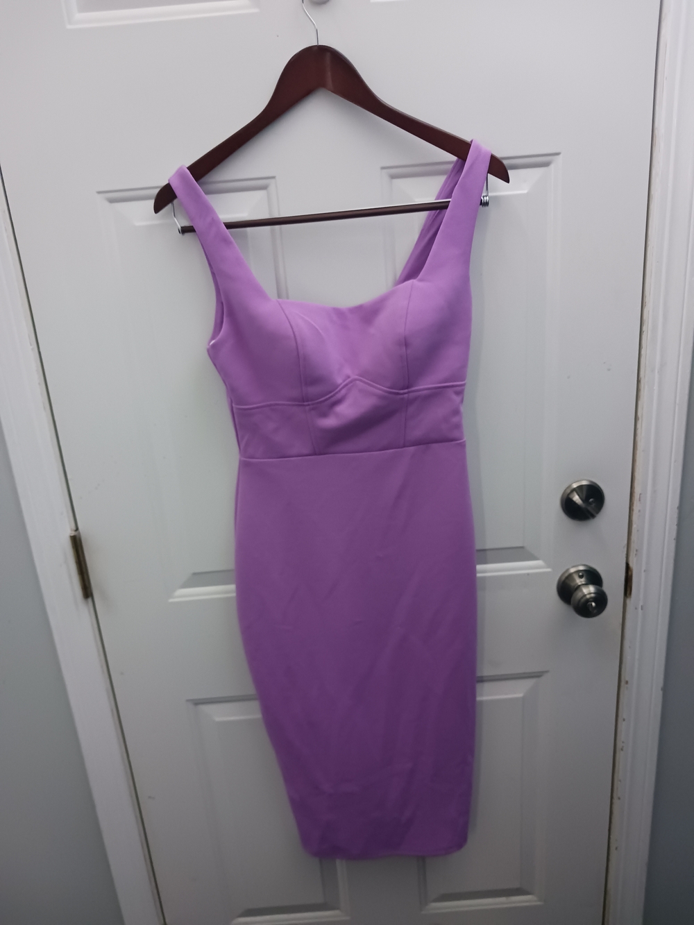 Lilac Sleeveless Midi Bodycon Dress
